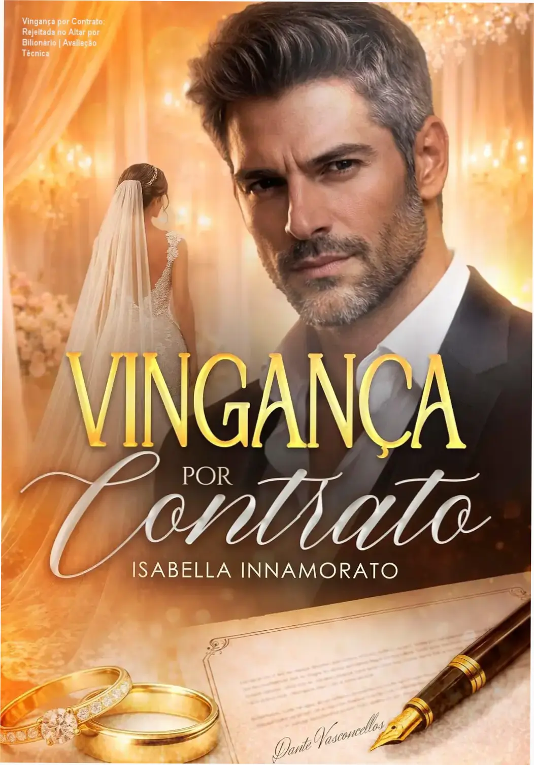 Capa do livro Vingança por Contrato com destaque para os personagens principais